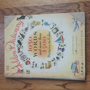 Vintage 40s The Golden Dictionary A Giant Golden Book Hardcover Children's Book